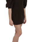 Dolce & Gabbana Brown Corduroy Bodycon Cotton Mini Dress