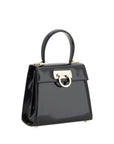Ferragamo Black Calf Leather Bos Taurus Handbag