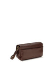 PINKO Brown Calf Leather Bos Taurus Shoulder Bag