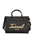 Twinset Nero Cotton Women Tote