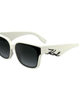 Karl Lagerfeld White Acetate Sunglasses