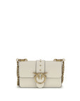 PINKO Beige Calf Leather Bos Taurus Shoulder Bag