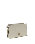 PINKO White Calf Leather Bos Taurus Shoulder Bag