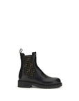 Fendi Black Calf Leather Bos Taurus Ankle Boots