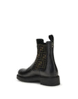 Fendi Black Calf Leather Bos Taurus Ankle Boots