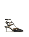 Valentino Garavani Black Calf Leather Bos Taurus High Heel Pumps