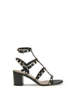 Valentino Garavani Black Calf Leather Bos Taurus Platform Sandals
