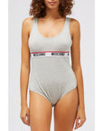 Moschino Gray Cotton Bodysuit
