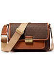 Michael Kors Brown Canvas Crossbody Bag