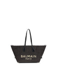 Balmain Black Raffia Shoulder Bag