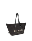 Balmain Black Raffia Shoulder Bag