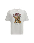 Ganni White Cotton T-Shirt