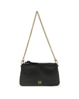 PINKO Black Calf Leather Bos Taurus Shoulder Bag