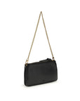 PINKO Black Calf Leather Bos Taurus Shoulder Bag