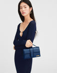 Jacquemus Dark NavyLeather Le Grand Bambino Handbag