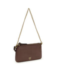 PINKO Brown Calf Leather Bos Taurus Shoulder Bag