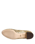 Dolce & Gabbana Gold Sequined Short Boots Stretch Shoes