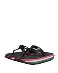 Dolce & Gabbana Multicolor Rubber Chunky Flip Flop Shoes