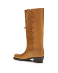 Paris Texas Brown Calf Leather Bos Taurus Lace-Up Boots