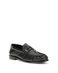 Saint Laurent Black Lamb Ovis Aries Aries Slip-On Loafers