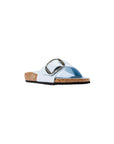 Birkenstock Blue Artificial Leather Flat Sandals
