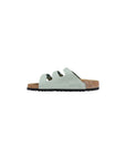 Birkenstock Green Leather Flat Sandals