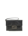 Fendi Black Lamb Ovis Aries Aries Clutch Bag