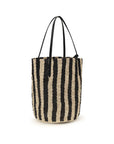 Valentino Garavani Black Raffia Backet Bag
