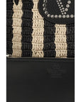 Valentino Garavani Black Raffia Backet Bag