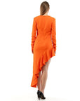 Moschino Orange Marabou Casual Dress