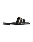 Twinset Black Leather Women's Sandal