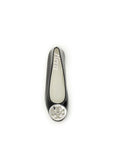 Tory Burch Black Calf Leather Bos Taurus Ballet Flats
