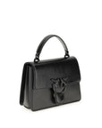 PINKO Black Goatskin Handbag