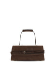 Moschino Brown Calf Leather Bos Taurus Shoulder Bag