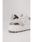 PINKO White Leather Low Top Sneakers