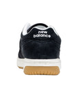 New Balance Black And White Leather Athletic Sneakers