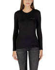 Armani Exchange Black Cotton Long Sleeve T-Shirt