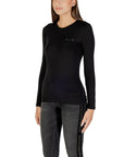 Armani Exchange Black Cotton Long Sleeve T-Shirt