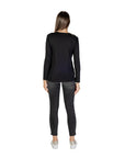 Armani Exchange Black Cotton Long Sleeve T-Shirt