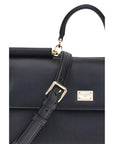 Dolce & Gabbana Black Calf Leather Bos Taurus Shoulder Bag