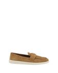 Prada Brown Calf Leather Bos Taurus Slip-On Loafers