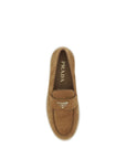 Prada Brown Calf Leather Bos Taurus Slip-On Loafers