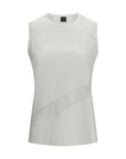PINKO White Cotton Sleeveles T-Shirt