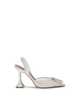Amina Muaddi White Polyester High Heel Pumps