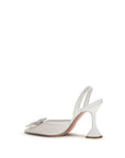 Amina Muaddi White Polyester High Heel Pumps