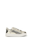 PINKO Gold Calf Leather Bos Taurus Platform Sneakers