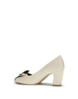 Ferragamo Beige Calf Leather Bos Taurus High Heel Pumps