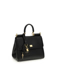 Dolce & Gabbana Black Calf Leather Bos Taurus Shoulder Bag