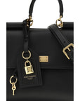 Dolce & Gabbana Black Calf Leather Bos Taurus Shoulder Bag