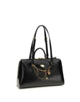 Dolce & Gabbana Black Calf Leather Bos Taurus Shoulder Bag